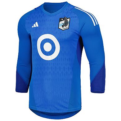 Men's adidas Blue Minnesota United FC 2023 Goalkeeper Long Sleeve Replica Jersey