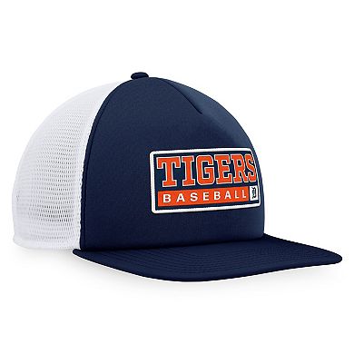 Men's Majestic Navy/White Detroit Tigers Foam Trucker Snapback Hat