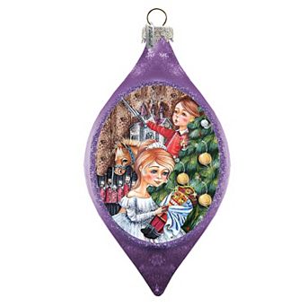 G.Debrekht Nutcracker Glass Christmas Ornament by G. DeBrekht Decor Christmas Decor - 757-026