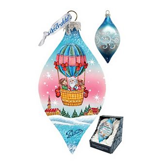 G.Debrekht Air Balloon Glass Christmas Ornament by G. DeBrekht Decor Christmas Decor - 74179