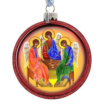 G.Debrekht Three Angels Ball Glass Ornament by G. DeBrekht DecorNativity Holiday Decor - 73212