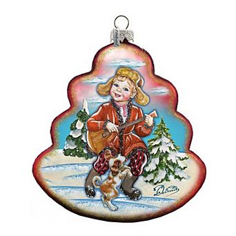 G.Debrekht Dancing Boy Tree Glass Christmas Ornament by G. DeBrekht Decor Christmas Decor - 762-002