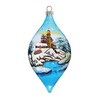 G.Debrekht Winter House Glass Christmas Ornament by G. DeBrekht Decor Christmas Decor - 74174