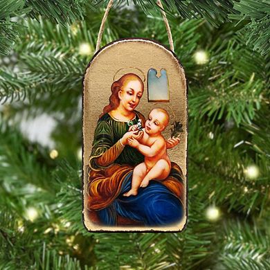 G.Debrekht Madonna And Child Religious Christian Sacred Icon Ornament Inspirational Icon Decor