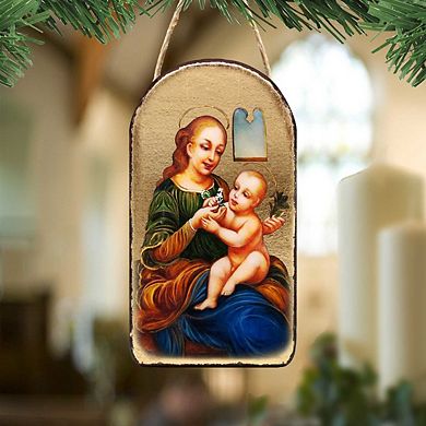 G.Debrekht Madonna And Child Religious Christian Sacred Icon Ornament Inspirational Icon Decor