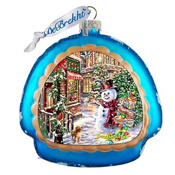 G.Debrekht Christmas Lane Snowflake Glass Ornament by D. Gelsinger Decor Christmas Decor - 756-101-DG
