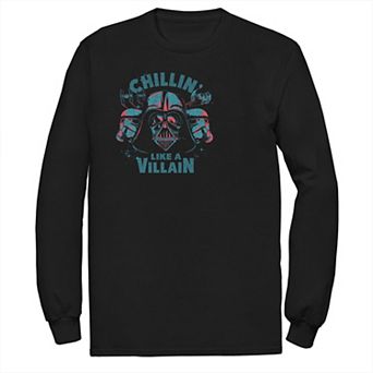 Big & Tall Star Wars Darth Vader Chillin' Like A Villain Long Sleeve Tee