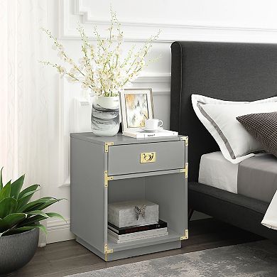 Largo Side Table 1 Drawer, Open Storage