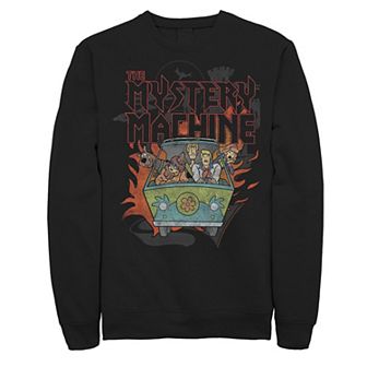 Big & Tall Scooby-Doo The Mystery Machine Flame Portrait Fleece Graphic Pullover