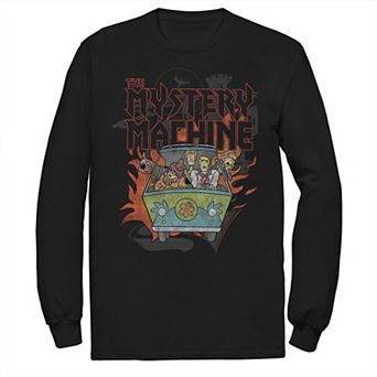 Big & Tall Scooby-Doo The Mystery Machine Flame Portrait Long Sleeve Graphic Tee