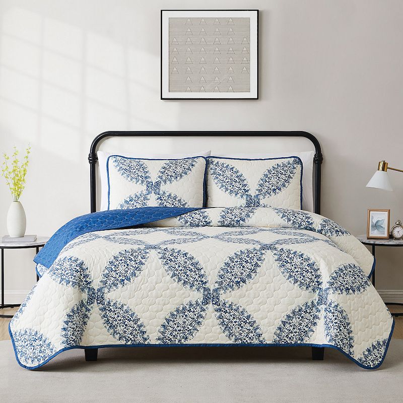 46814810 Cannon Abigail Quilt Set with Shams, Multicolor, K sku 46814810