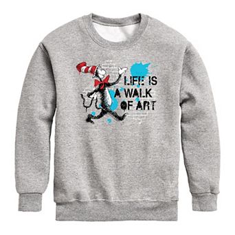 Boys 8-20 Dr. Seuss Life Is Art Crew Crew Fleece Sweatshirt