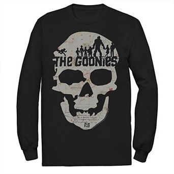 Big & Tall The Goonies Skeleton Map Poster Long Sleeve Graphic Tee