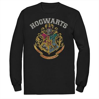 Big & Tall Harry Potter Hogwarts Vintage Crest Long Sleeve Graphic Tee
