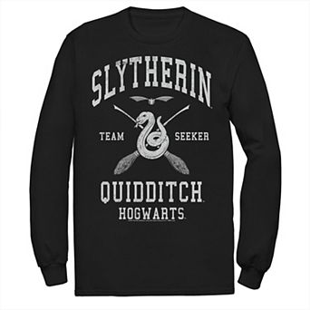 Big & Tall Harry Potter Slytherin Team Seeker Text Long Sleeve Graphic Tee