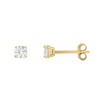 PRIMROSE 24k Gold Plated Cubic Zirconia Stud Earrings
