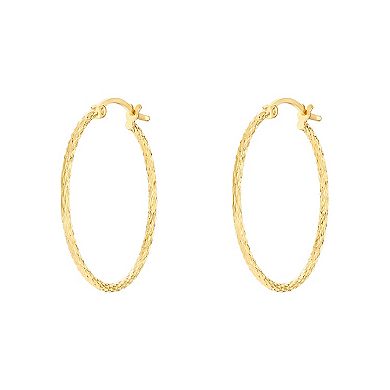 PRIMROSE 24k Gold Over Silver Hoop Earrings
