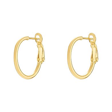 PRIMROSE 24k Gold Plated Hoop Earrings