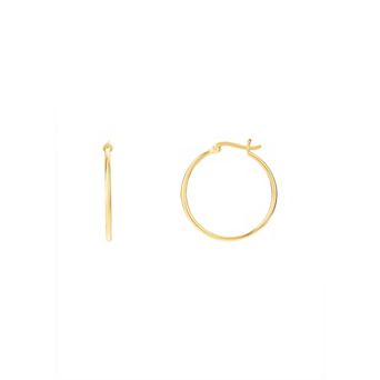 PRIMROSE 24k Gold Over Silver Polished Hoop Earrings