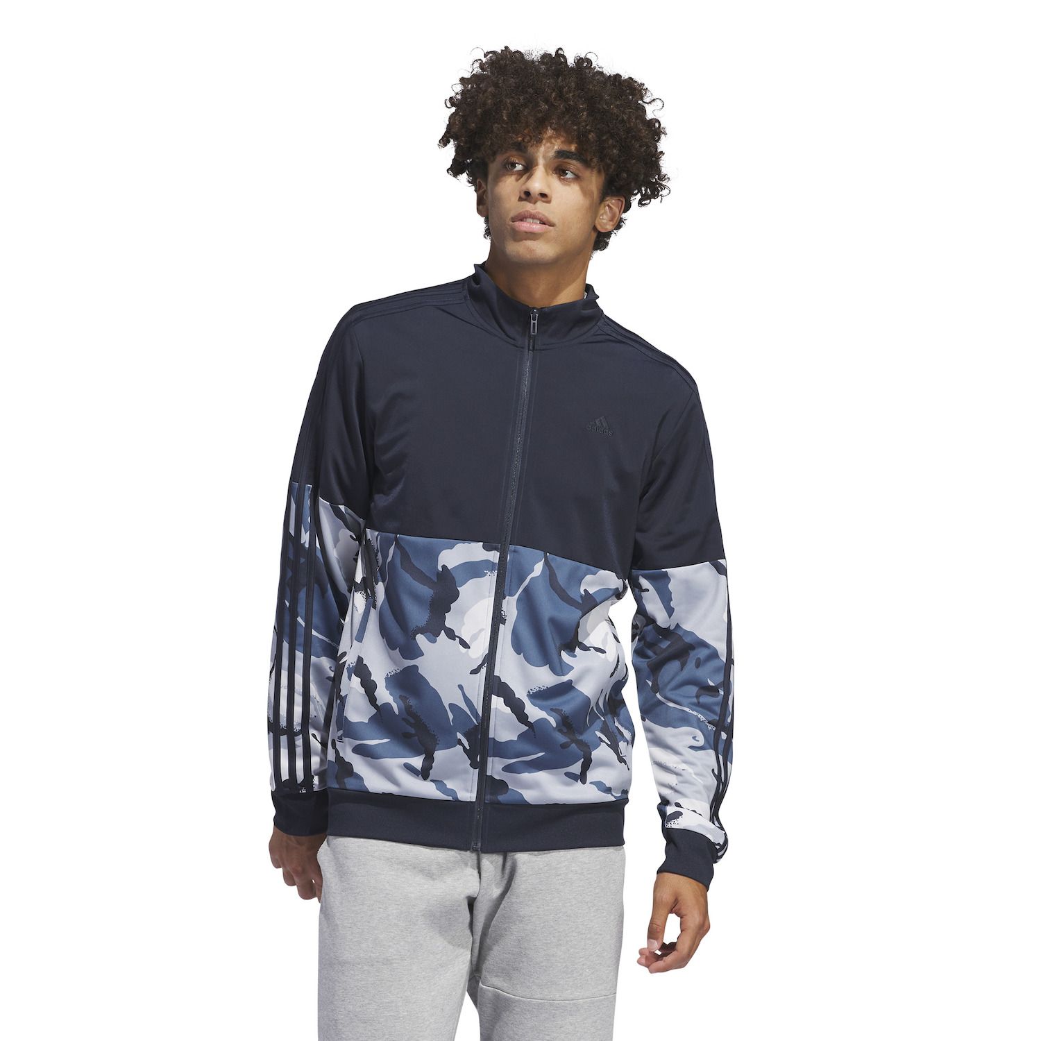 Men's adidas Essentials Camo Tricot Track Jacket