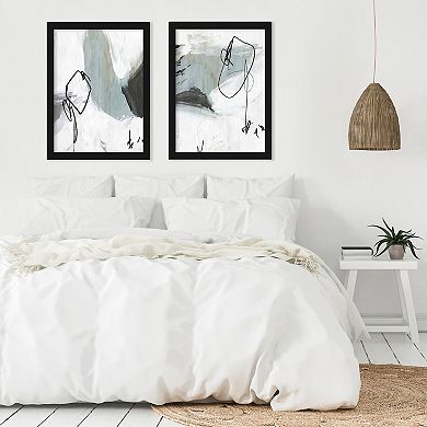 Americanflat Tied Abstract Framed Wall Art 2-piece Set