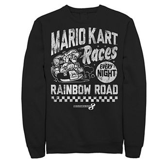 Big & Tall Nintendo Mario Kart 8 Rainbow Road Race Fleece Sweatshirt