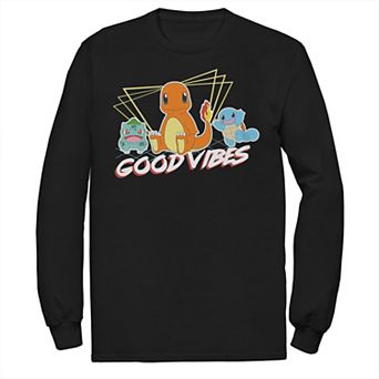 Big & Tall Pokemon Good Vibes Starters Long Sleeve