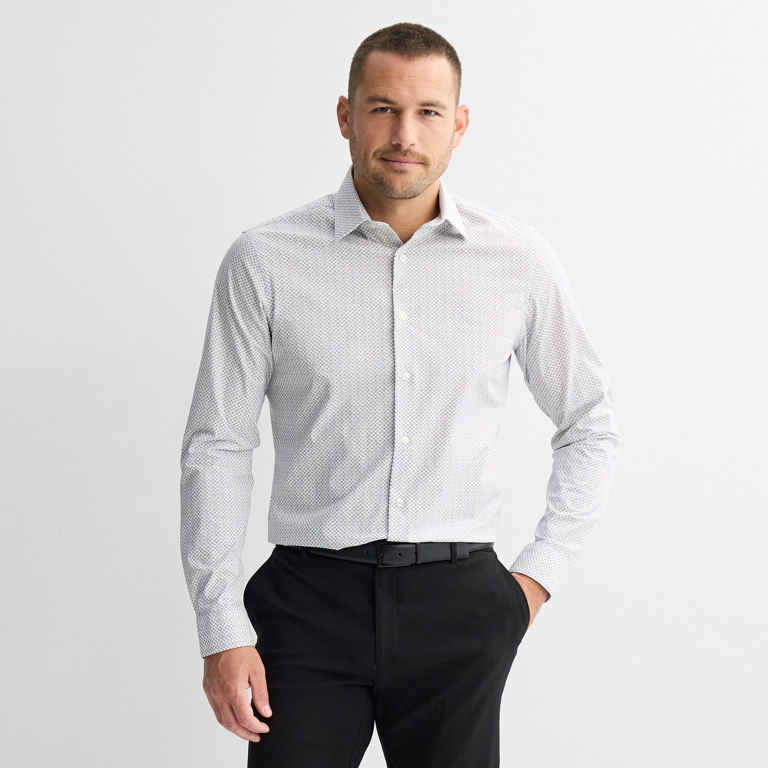 Мужская классическая рубашка Apt. 9 Premier Flex Slim-Fit