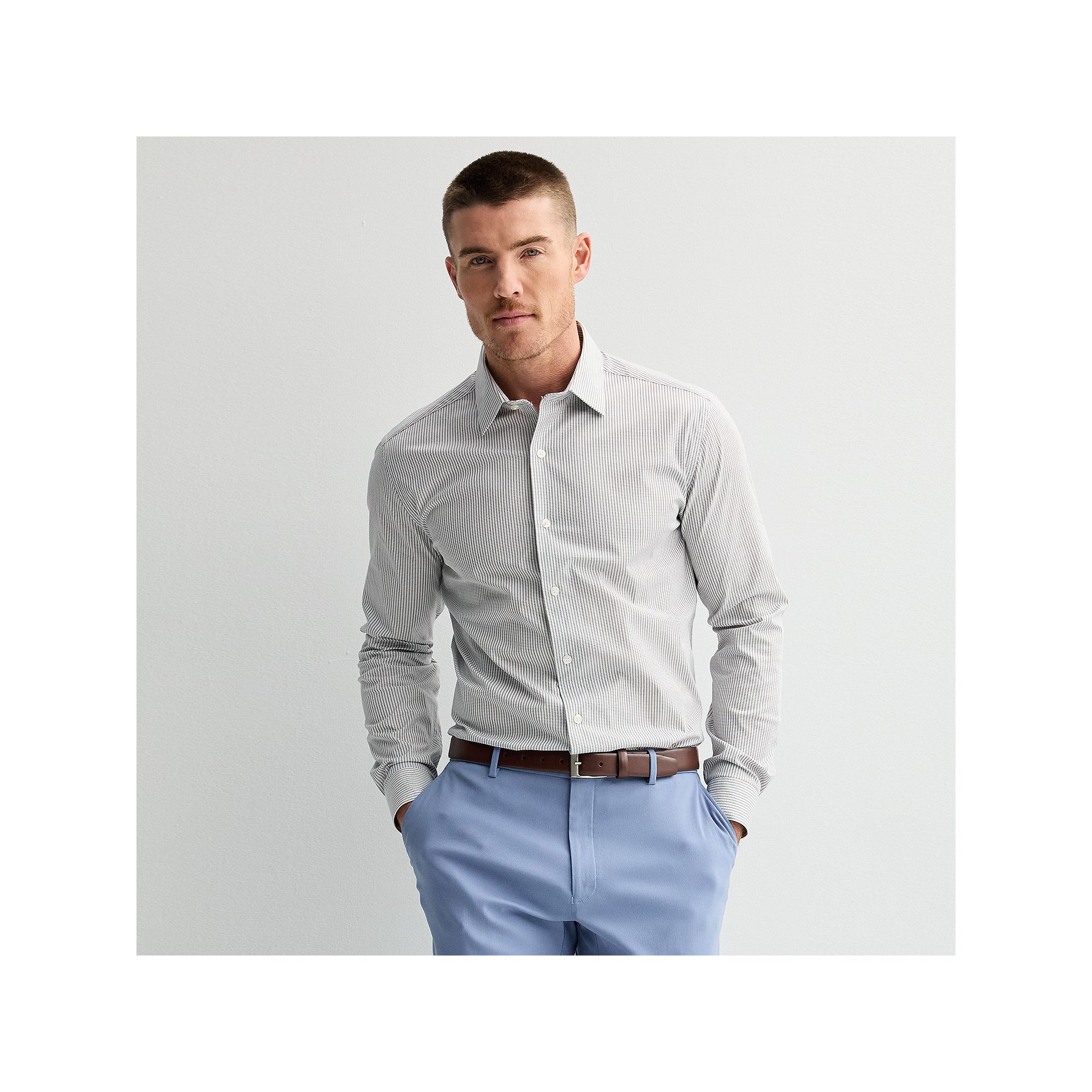 Mens Apt. 9® Premier Flex Slim-Fit Wrinkle Resistant Dress Shirt, Size: S