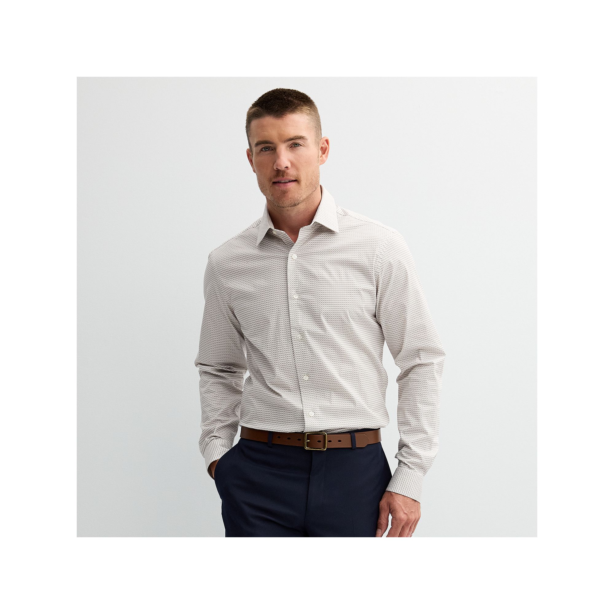 Mens Apt. 9® Premier Flex Slim-Fit Wrinkle Resistant Dress Shirt, Size: M