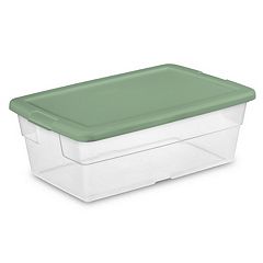Ucake 8 Quart Plastic Small Storage Box with Handel, Clear Storage Bin with  Lid