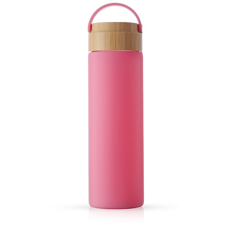 JoyJolt Vacuum Insulated 32-oz. Water Bottle with Flip Lid & Sport Straw Lid, Pink