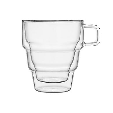 JoyJolt 2-pc. Double Walled Glass Mug Set