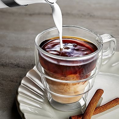 JoyJolt 2-pc. Double Walled Glass Mug Set
