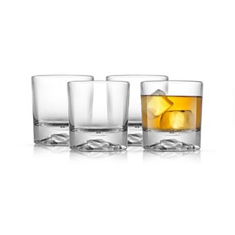 JoyJolt 4 pc Double Old Fashion Whiskey Glass Set