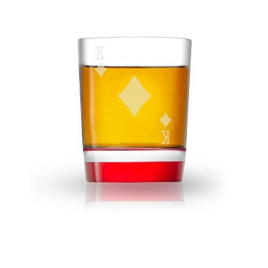 JoyJolt Poker Queen of Hearts Whiskey Gift Set