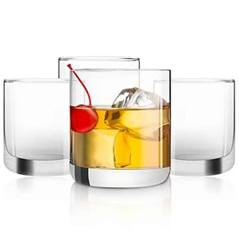 JoyJolt Crystal Whiskey 10-oz. 4 pc Glass Set