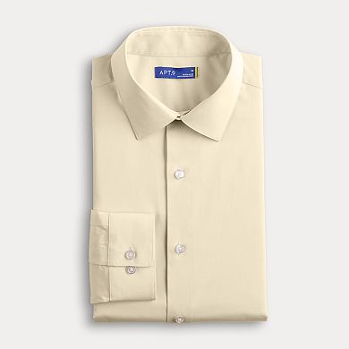 Men's Apt. 9® Premier Flex Solid Regular-Fit Wrinkle Resistant Dress Shirt