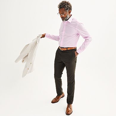 Men's Apt. 9® Premier Flex Solid Regular-Fit Wrinkle Resistant Dress Shirt