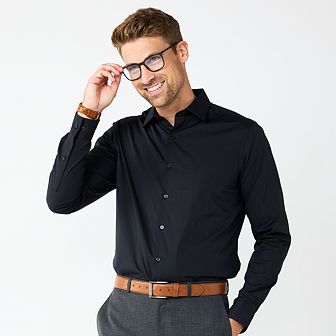 Men's Apt. 9® Premier Flex Solid Regular-Fit Dress Shirt