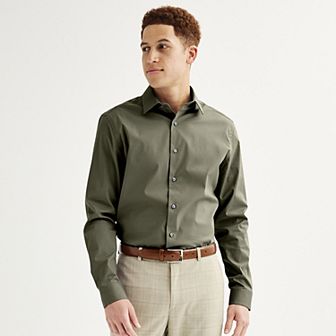 Men's Apt. 9® Premier Flex Solid Regular-Fit Dress Shirt