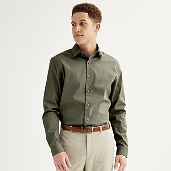 Men's Apt. 9® Premier Flex Solid Regular-Fit Dress Shirt
