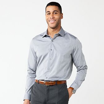 Men's Apt. 9® Premier Flex Solid Regular-Fit Dress Shirt