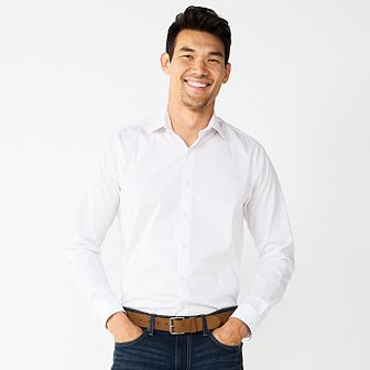 Men's Apt. 9® Premier Flex Solid Regular-Fit Dress Shirt