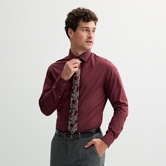 Men's Apt. 9® Premier Flex Solid Regular-Fit Dress Shirt