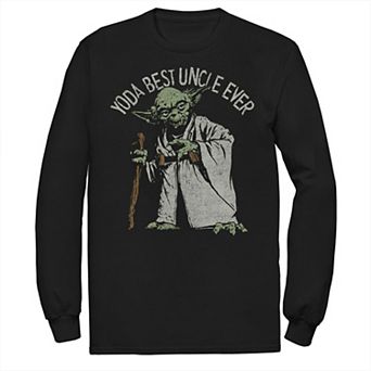 Men's Star Wars Yoda Best Uncle Ever Portrait Long Sleeve Tee