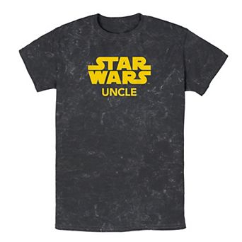 Men's Star Wars Uncle Classic Title Logo Mineral Wash Graphic Tee