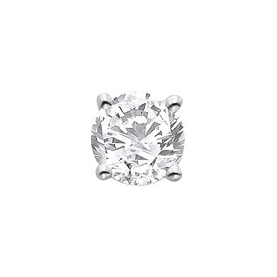 Yours and Mined 14k White Gold 1/4 Carat T.W. Diamond Round Cut IGI Certified Stud Earrings