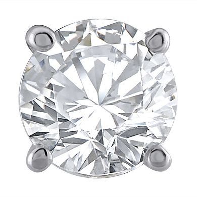 Yours and Mined 14k White Gold 1/3 Carat T.W. Diamond Round Cut IGI Certified Stud Earrings