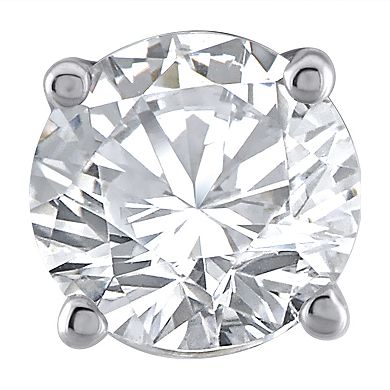 Yours and Mined 14k White Gold 1/2 Carat T.W. Diamond Round Cut IGI Certified Stud Earrings